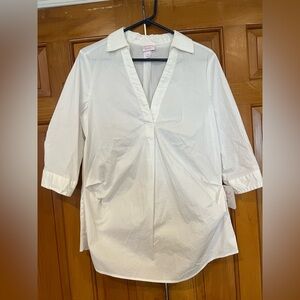 NWT Isabel Maternity White Button-Down Shirt sz XS